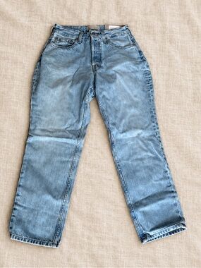 Everlane NWT 90s Cheeky Curvy Size 27 Ankle Vintage Sunbleached Blue